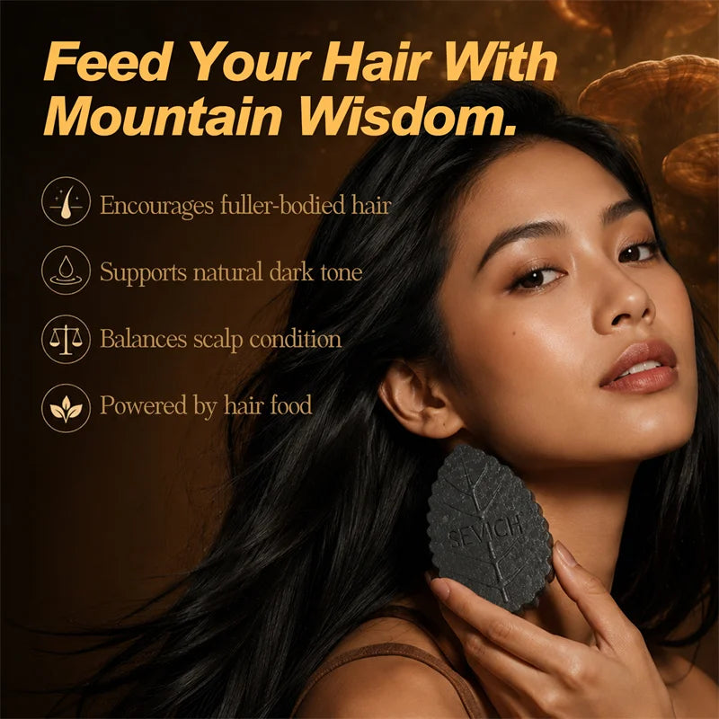Black Shampoo Soap Natural Hair Darkening Bar Soap Deep Cleansing Nourish Hair Root Shampoo Soap Repair Dry Frizzy Scalp Care