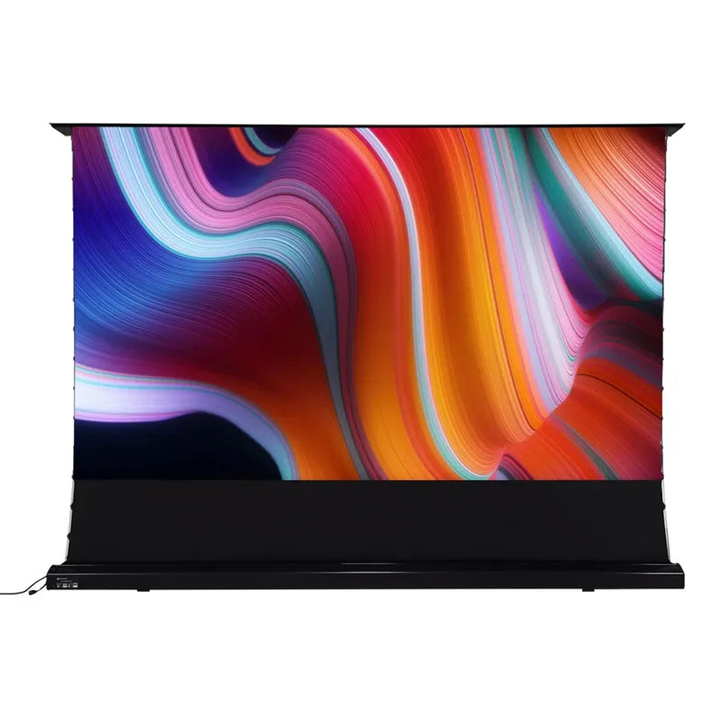 High-quality 72"-150" Laser TV Projector Screen Motorized Floor Rising PET UST ALR Projection Screen Suitable For Home Theater