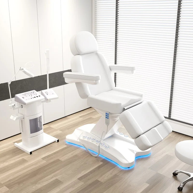 Modern 4 Motor Electric Beauty Facial Dermatology Massage Table And Bed
