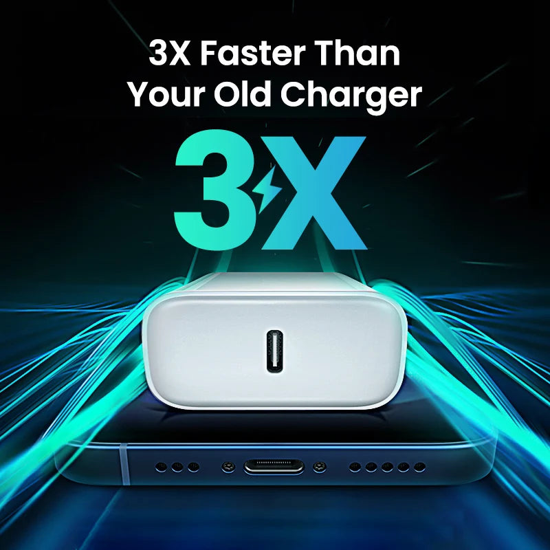 For iPhone PD 35W Fast Charging 17 16 15 Pro Max Air 14 13 12 11 USB-C Quick Charger X XS XR 8 Phone Accessories