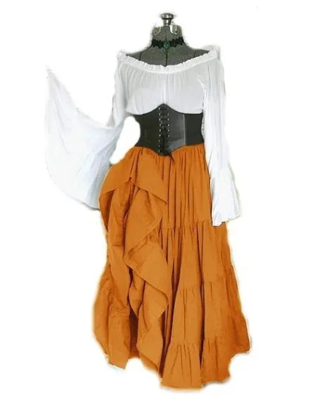 2025 New Party Long-sleeved Dress Women's Renaissance Medieval Clothing European and American