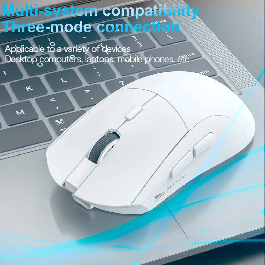 SmailWolf RS7 Tri-Mode Wireless Gaming Mouse Original PAW3311 BT5.1 2.4G Type-C Wired 6 Keys 125-1000Hz Polling Rate 89±3g