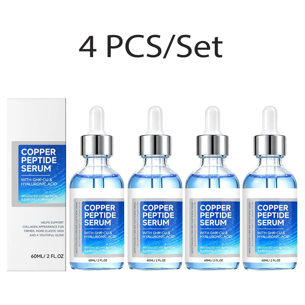 Copper Peptide Face Serum with Hyaluronic Acid & Niacinamide, GHK-Cu Hydrating Serum for Firm, Smooth & Glowing Skin 60ml