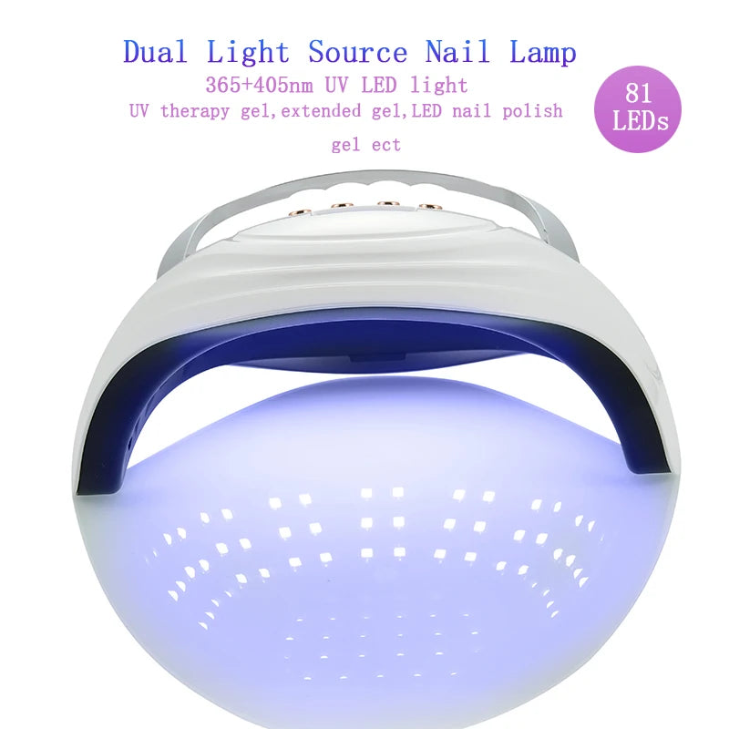 SUN X27MAX New 81LEDs UV LED Nail Lamp Powerful Nail Dryer for Gel Polish Professional Nail Art Manicure Lamp for Home and Salon