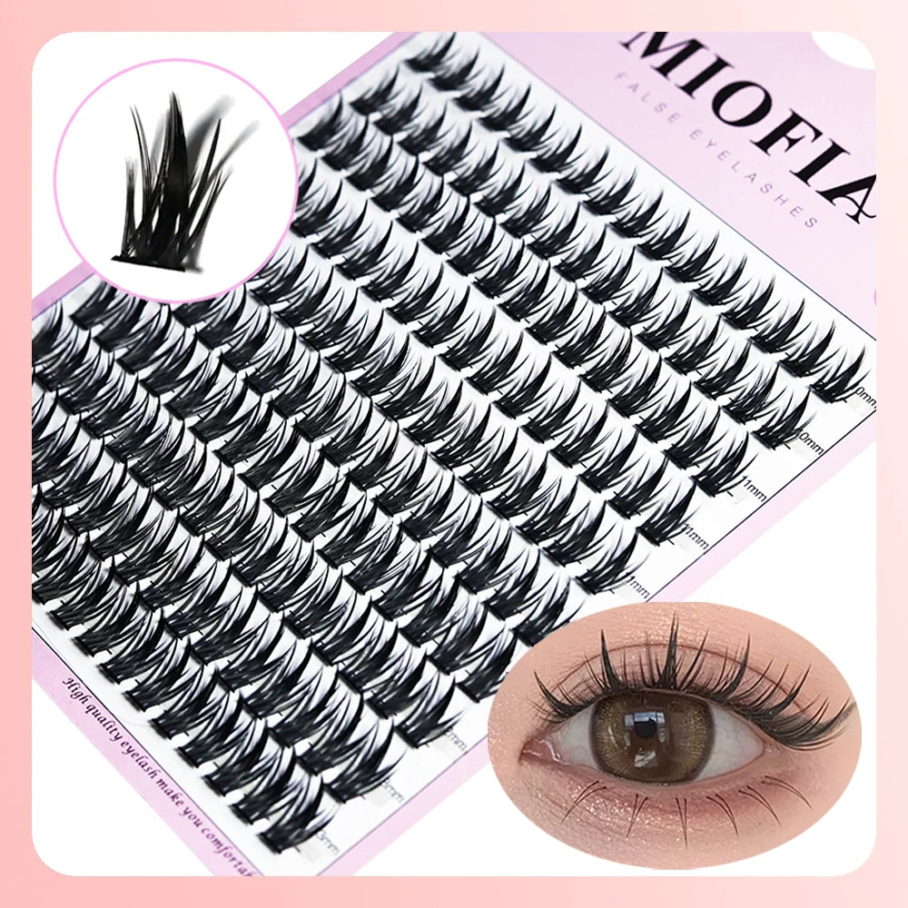 1 box/160 bunches Mink Eyelashes 3D Russian individual Eyelash cluster Natuaral Eyelash Extension Makeup Tools Lashes Wholesale