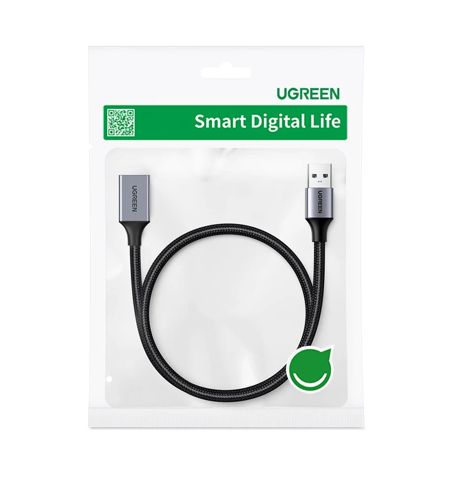 Ugreen USB 3.0 Cable USB Extension Cable Male to Female Data Cable USB3.0 Extender Cord for PC TV USB Extension Cable