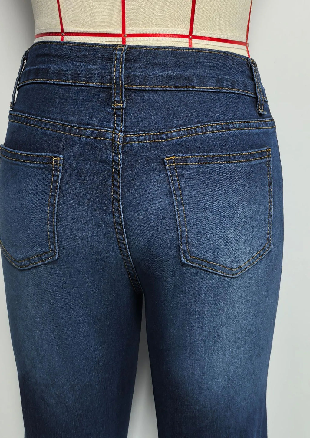 High Waist Flared Jeans Street with Flared Leg Stretchy Patchwork Long Pants Spring Sexy American and European Style Women Jeans