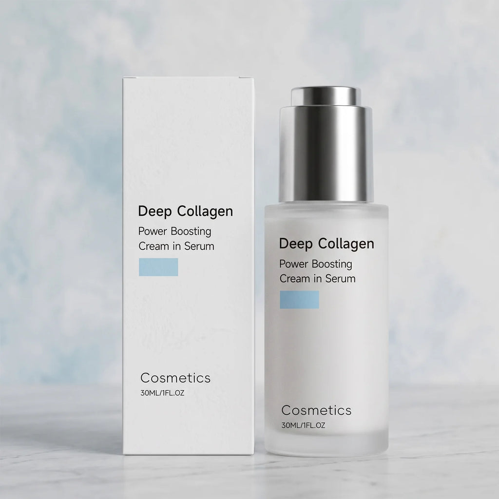 Deep Collagen Serum,Hydrating Smoother Skin Lift Face Skin Blur Fine Lines Anti-Wrinkles Boost Elasticity Plumping Serum