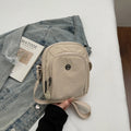 Waterproof Nylon Mobile Phone Bag Portable  Three-Layer Coin Purse Crossbody Bag for Youth Casual Simple Style Functional...