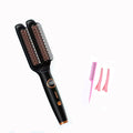 Electric  Double-tube Hot Comb Hair curler Hair Straightener Comb Negative Ion Anti-Scalding Styling Tool Straightening Brush