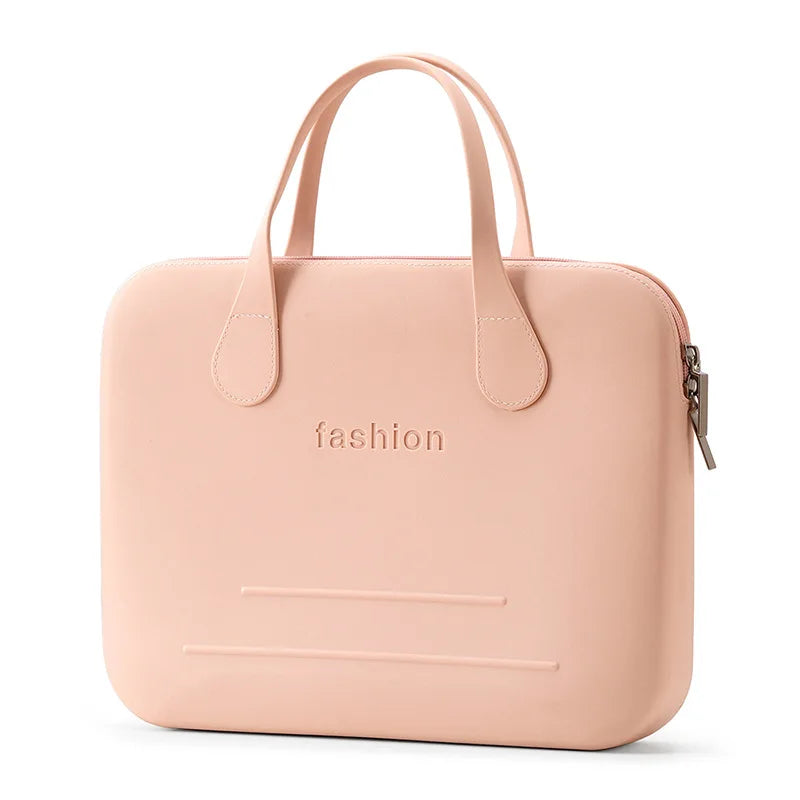 Morandi Colorful Computer Hand Bag Light Trendy 14 Inch Laptop Bag for Girls Student Portable EVA Waterproof Handbag