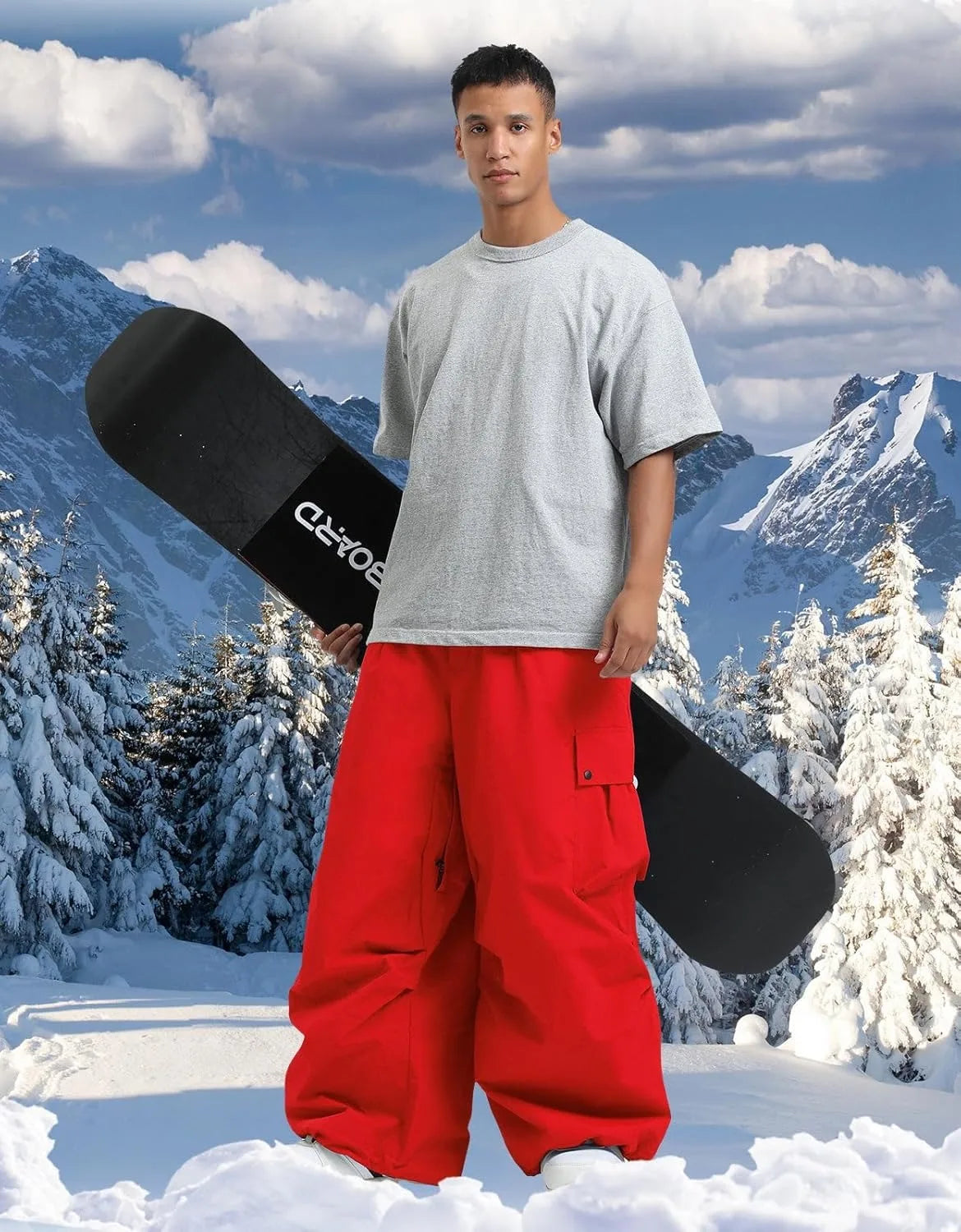 GSOU SNOW 2025 Loose Skiing Pants Snowboard Sport Trousers Outdoor Waterproof Windproof Ski Wear Winter Warm Female Ski Britches