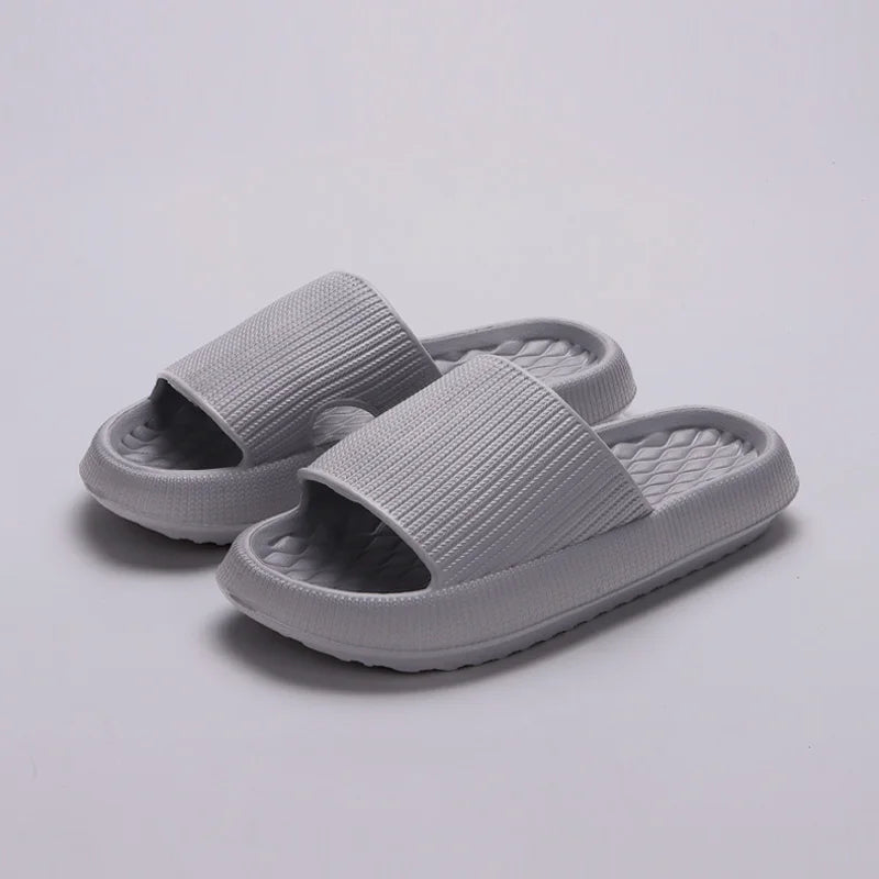 Women's Thick Platform Cloud Slippers EVA Soft Sole Pillow Slides Summer Beach Flip Flops Women Non Slip Bathroom Home Slippers