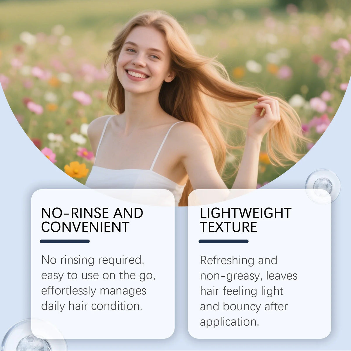 Hair Split End Repair Lotion Anti-Frizz Conditioner for Dry Damaged Hair Silky Smooth Moisturizing Hair Split End Mender Lotion