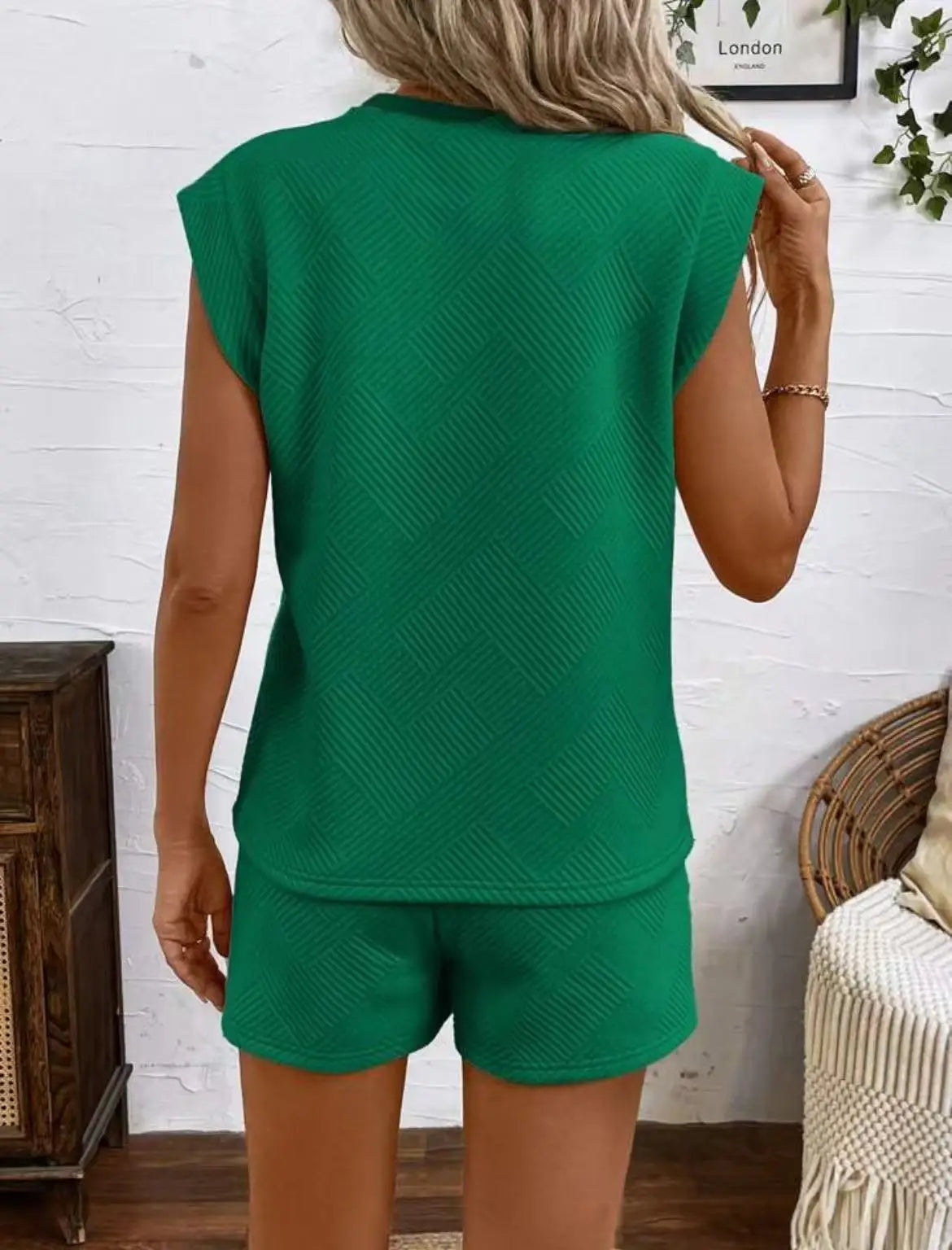 Women Shorts Pant Set Two Piece Sets Round Neck Solid Casual Loose Tops Short Pants Lace Up Elastic Waist Y2k Streetwear 2026