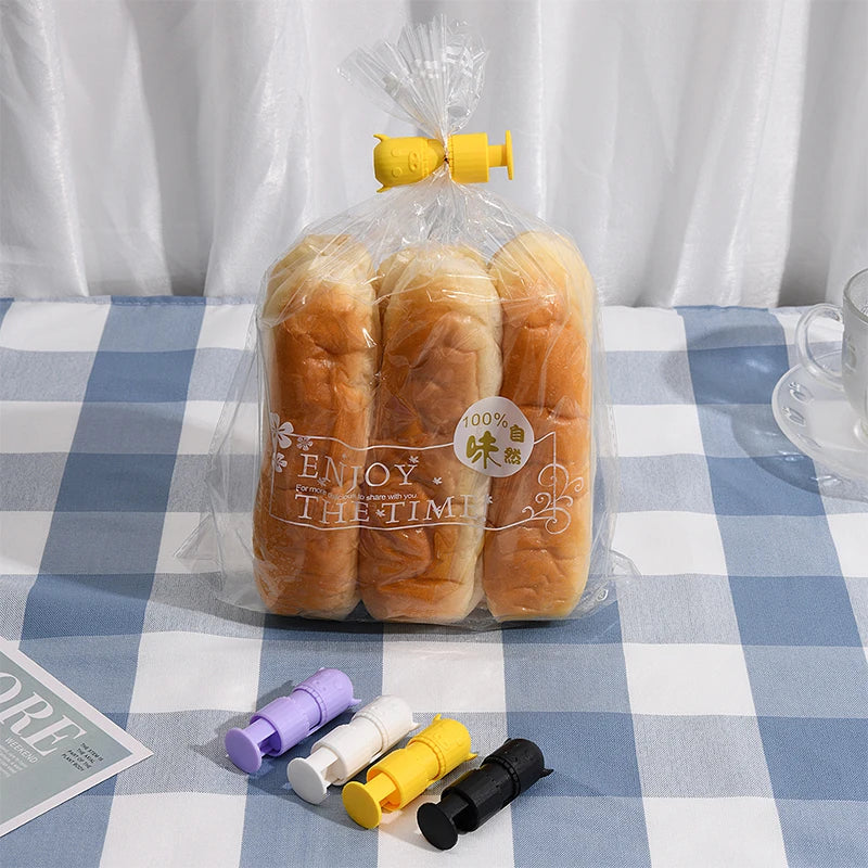 Portable Chip Bag Sealer Plastic Package Storage Bag Clip Mini Sealing Tong Handy Sticker Seal for Food Snack Kitchen Gadgets