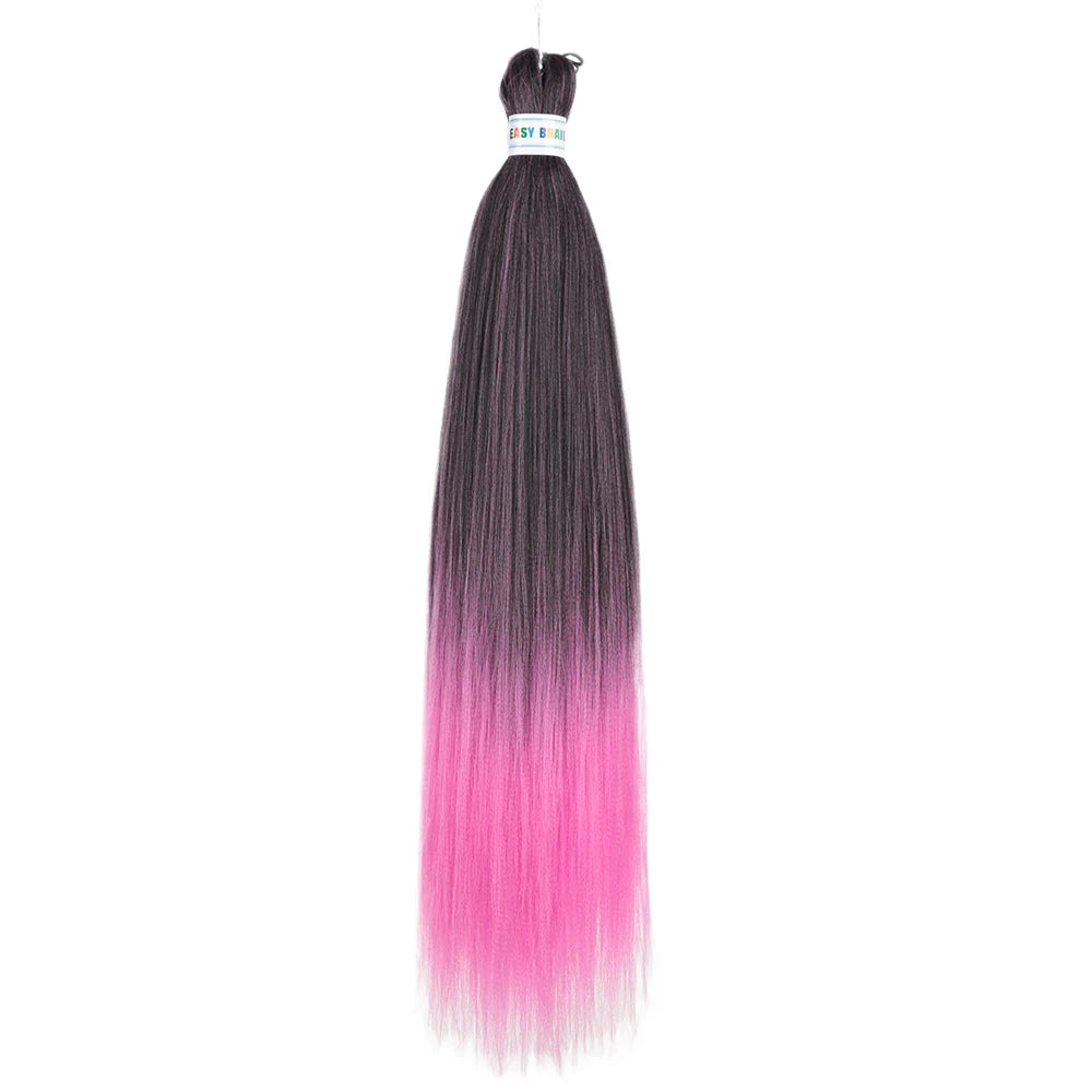 Ombre Kanekalon Braiding Hair Extensions Pre Stretched 26 Inch Synthetic Hair for Afro Jumbo Box Braids Natural Looking