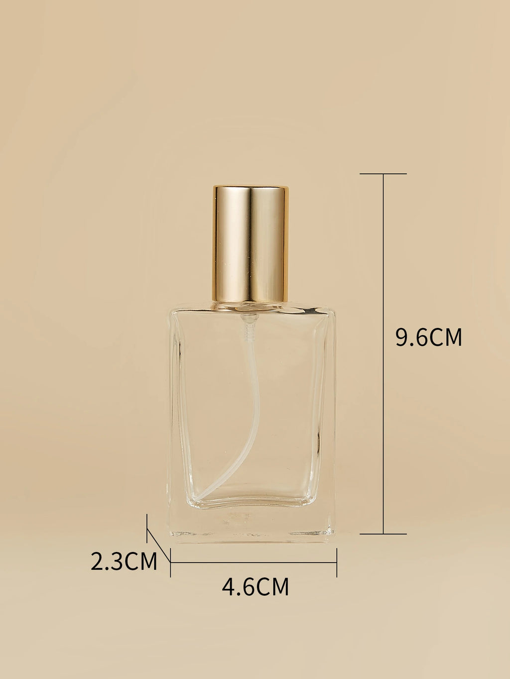 30ml Screw Square Glass Spray Qerfume Dispenser Cosmetic Packaging Empty Bottle Liquid Pressing Sprinkler Perfume Bottle