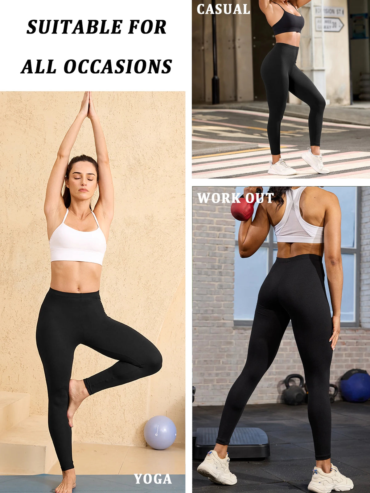 Plus size Women'S Super Soft Leggings,High Stretchy No See Through  Pants，for Casual Attire, All-Season
