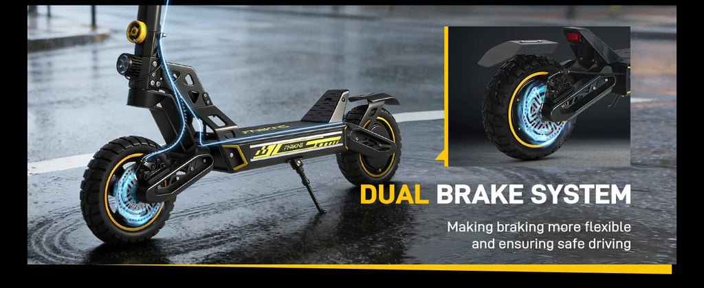 1200W Motor Foldable Adult Electric Scooter 48V 13AH Battery 30MPH Max Speed 10 Inch Off-Road Tires E-Scooter 35-45KM