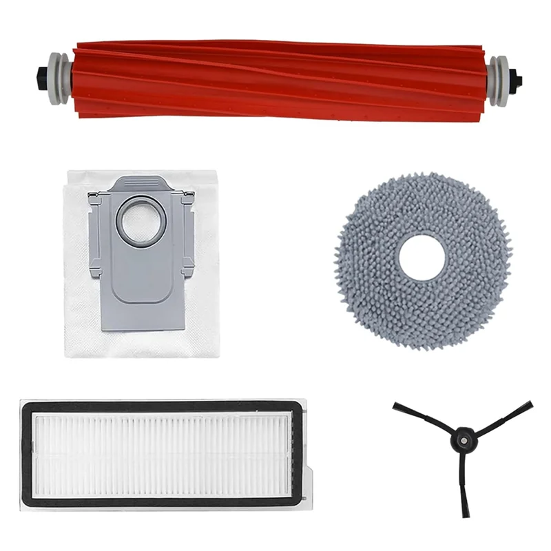 ABYN-Accessories Kit For Roborock Qrevo S/Qrevo Plus/Qrevo Pro/Qrevo Maxv Robot Vacuum Main Side Brush Hepa Filter Mop Bags