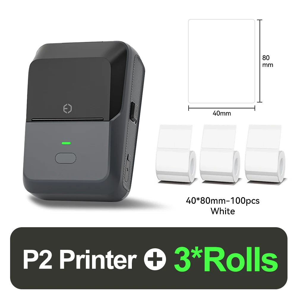 20-50mm Mini Thermal Label Printer 2 inch Barcode Sticker Normal Self-adhesive Paper Printing Pocket Labeling Machine Wireless