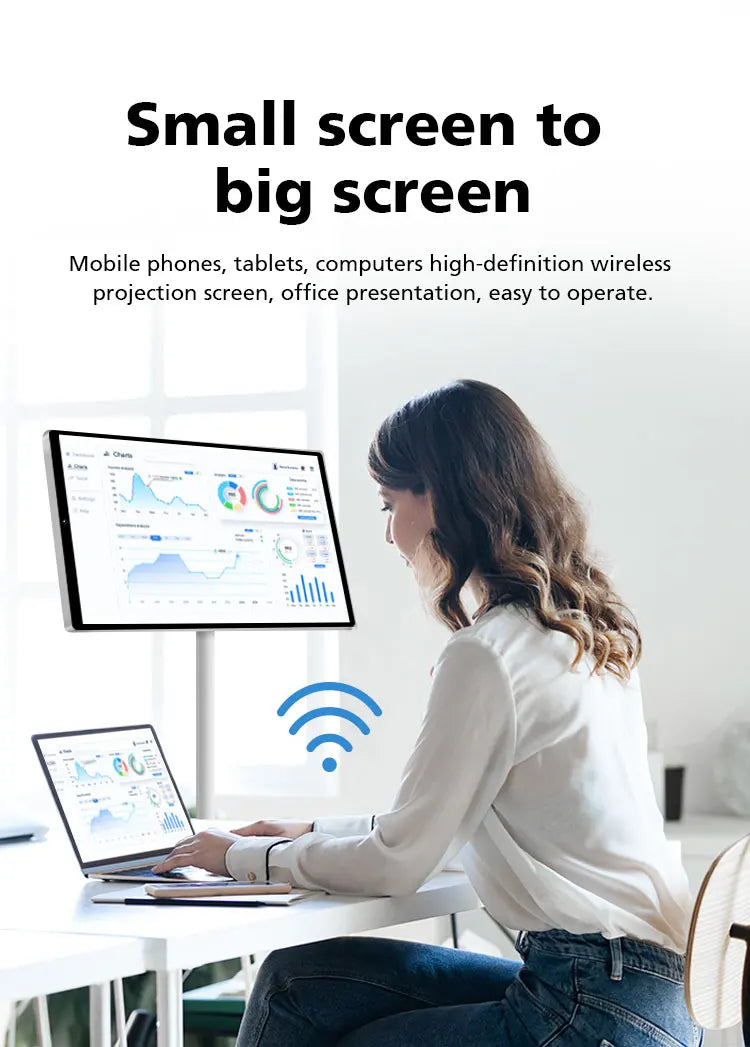 Indoor Interactive Android 12-Standard TV Portable Smart Display LCD Touchscreen