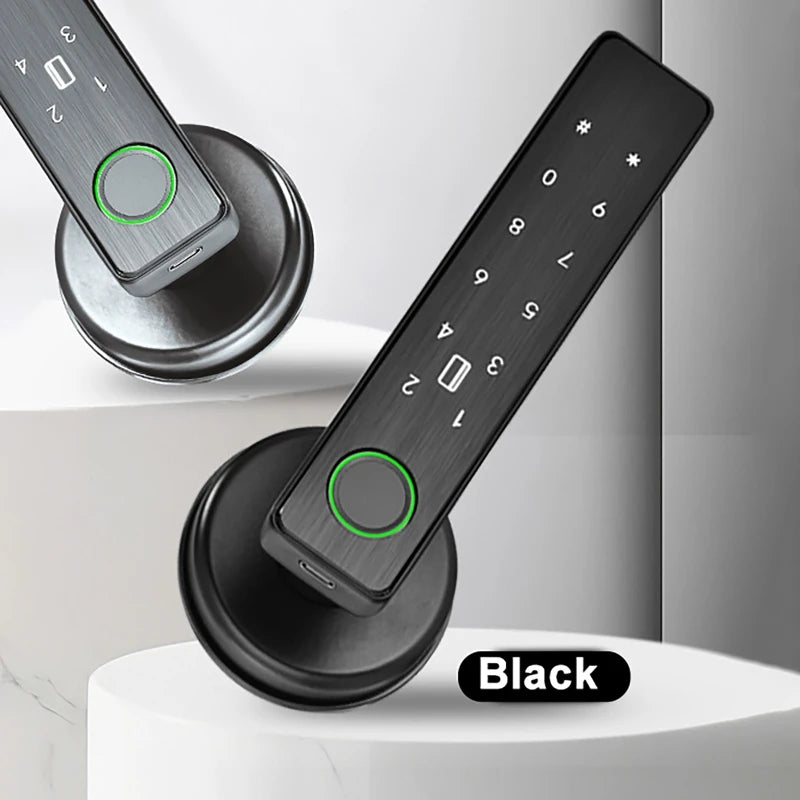 Digital Door Lock Tuya APP WiFi Remote Control Smart Fingerprint Password RFID IC Card Lock Dead Bolt For Home Wooden Metal Door