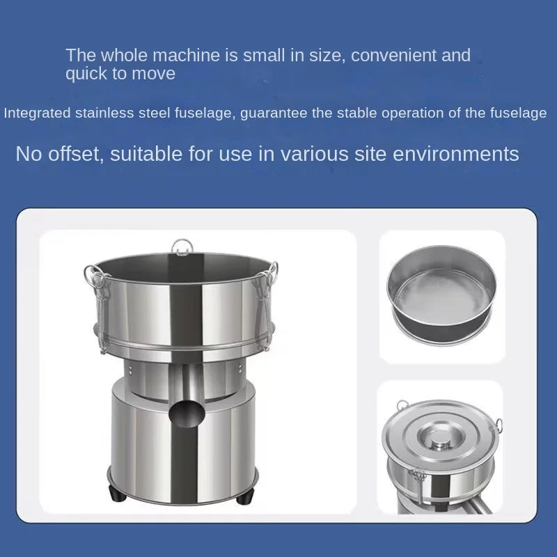 20CM Electric Vibrating Screen Powder Vibrating Sieving Machine Lab Sieve Shaker with  Diameter Stainless Steel Sieve