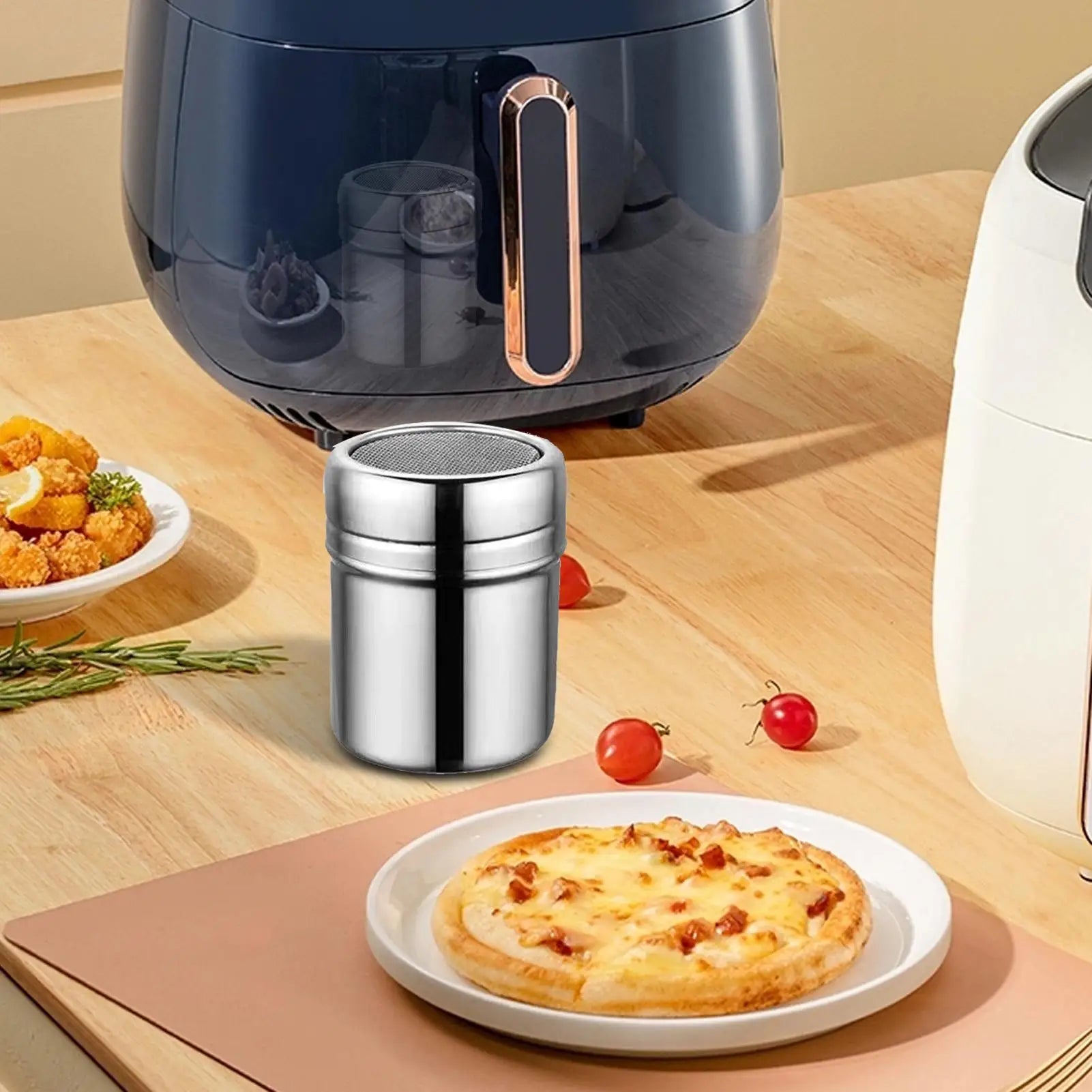 S/M/L Powder Sprinkler Bottle Stainless Steel Flour Sifter And Shaker Bottle Kitchen Gadgets Powder Shaker For Salt Sugar Cocoa