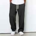 Men's Sweatpants 2026 New Men's Waffle Knit Sweatpants Loose Fit Joggers Casual Trousers Straight Leg Wide Leg Lounge Pants ﻿