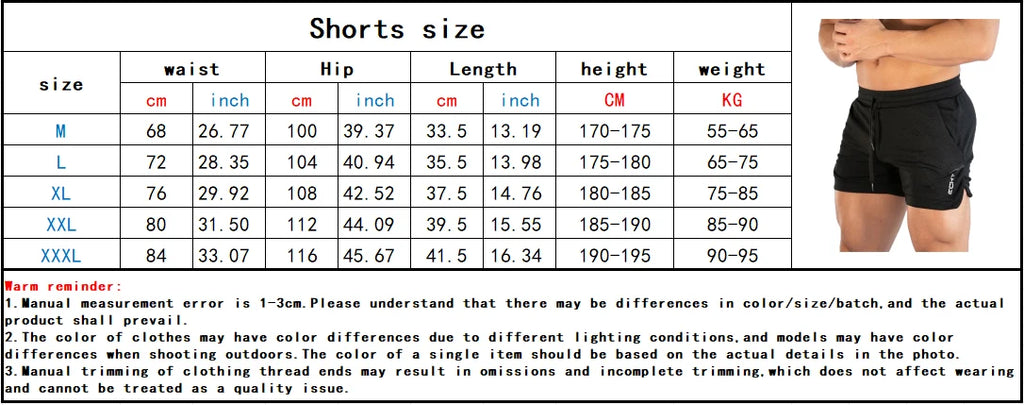 Summer Men's Fitness Shorts Gym Shorts Gyms Short Pants Run Hiking Sportswear Running Shorts Men Sports Jogging