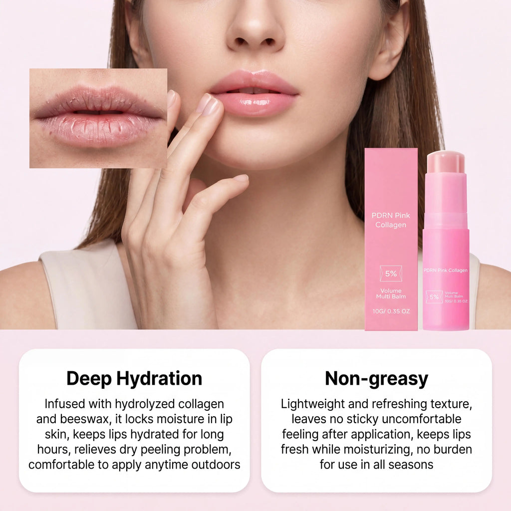 Hydrating Wrinkle Bounce Balm Collagen Multi Balm Stick Reduce Skin Dull Enhance Skin Elasticity Face Lip Eye Multi Cream Stick