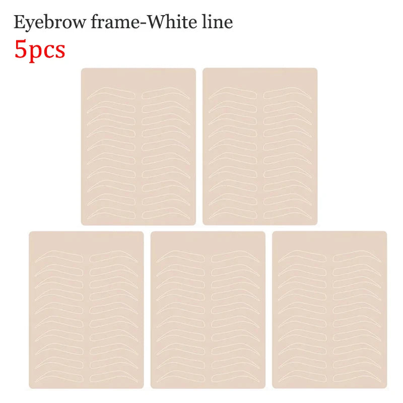 10/5pcs Silicone Tattoo Fake Skin Double-Sided for Permanent Makeup Training Microblading Eyebrow Practice Skin Makeup Tools