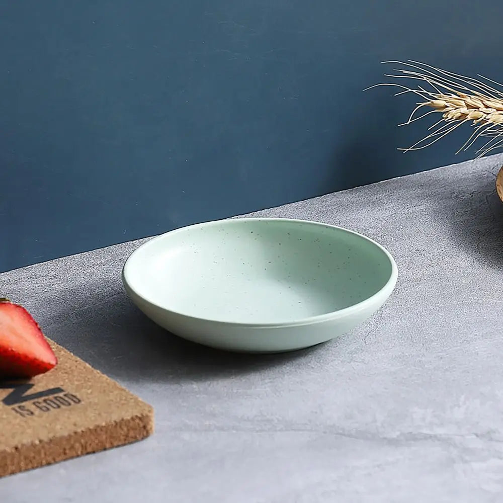 Durable Wheat Straw Seasoning Dish Kitchen Utensils Tableware Snack Plate Leaf Round Shape Tableware Bowl Barbecue