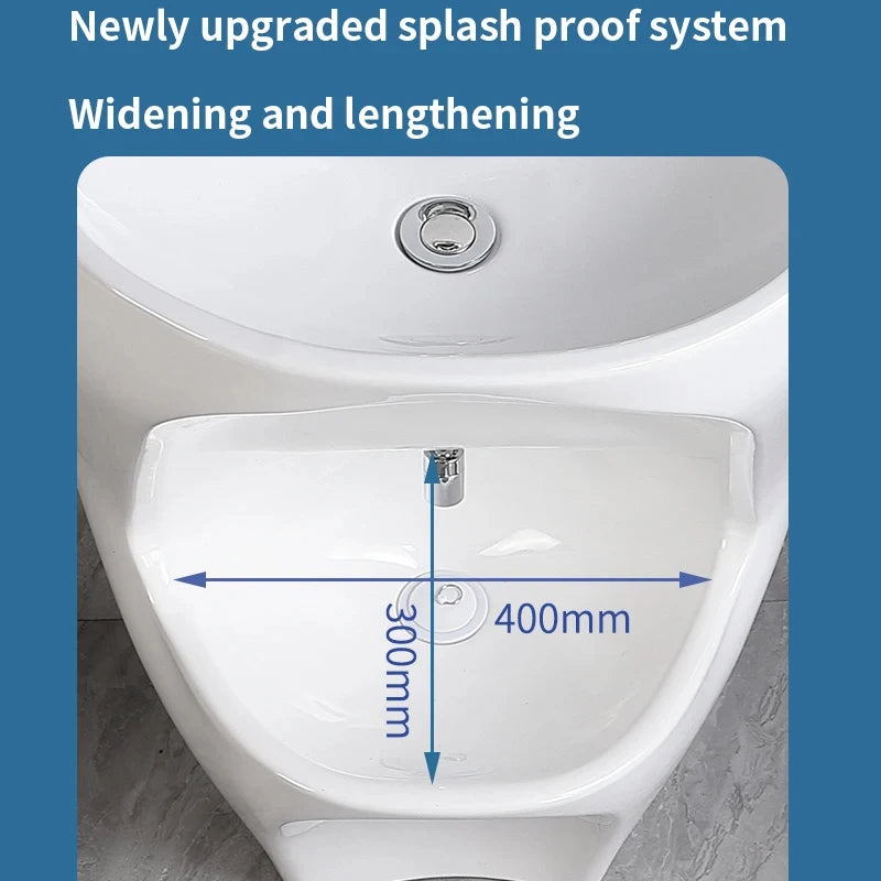 Ceramic Bathroom Sink Double Level Wash Stand Full Pedestal Muslim Wudu Basin
