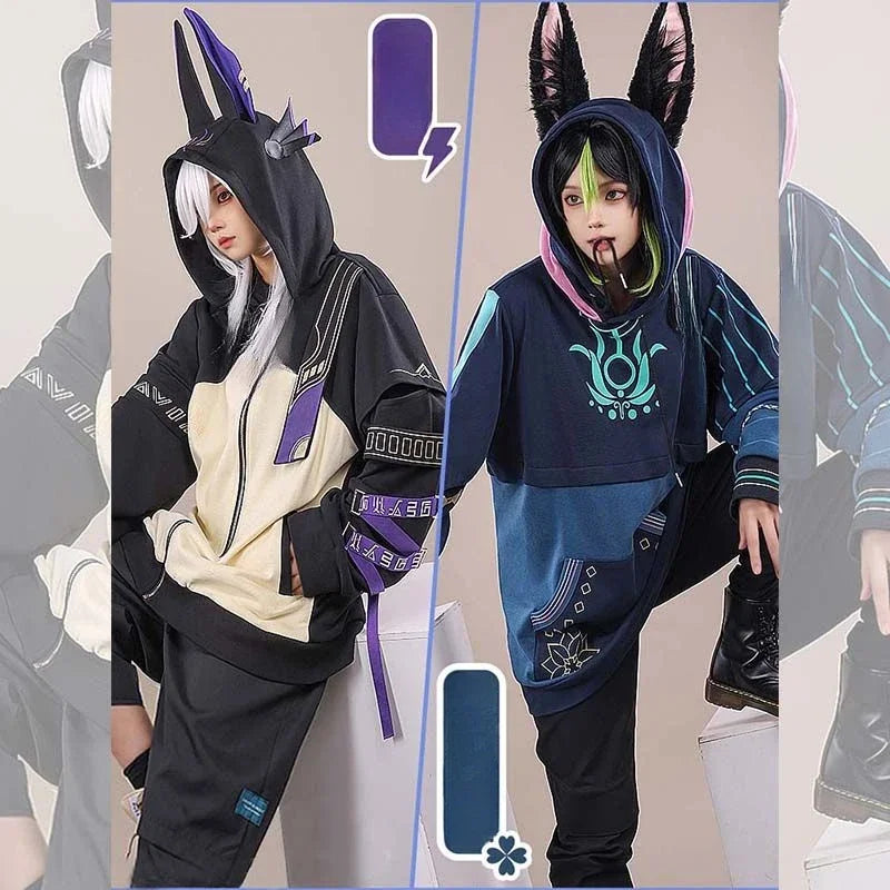 Cyno Tighnari Hoodies Genshin Impact Costume Cyno Zipper Jacket Men Women  Fashion Pullover Boys Girls Cool Streetwear Hoodies