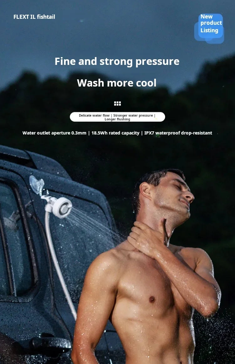 Flextail Max Shower lightweight 620g Outdoor Travel Camping Portable Shower IPX7 waterproof drop-proof Wireless Electric Shower