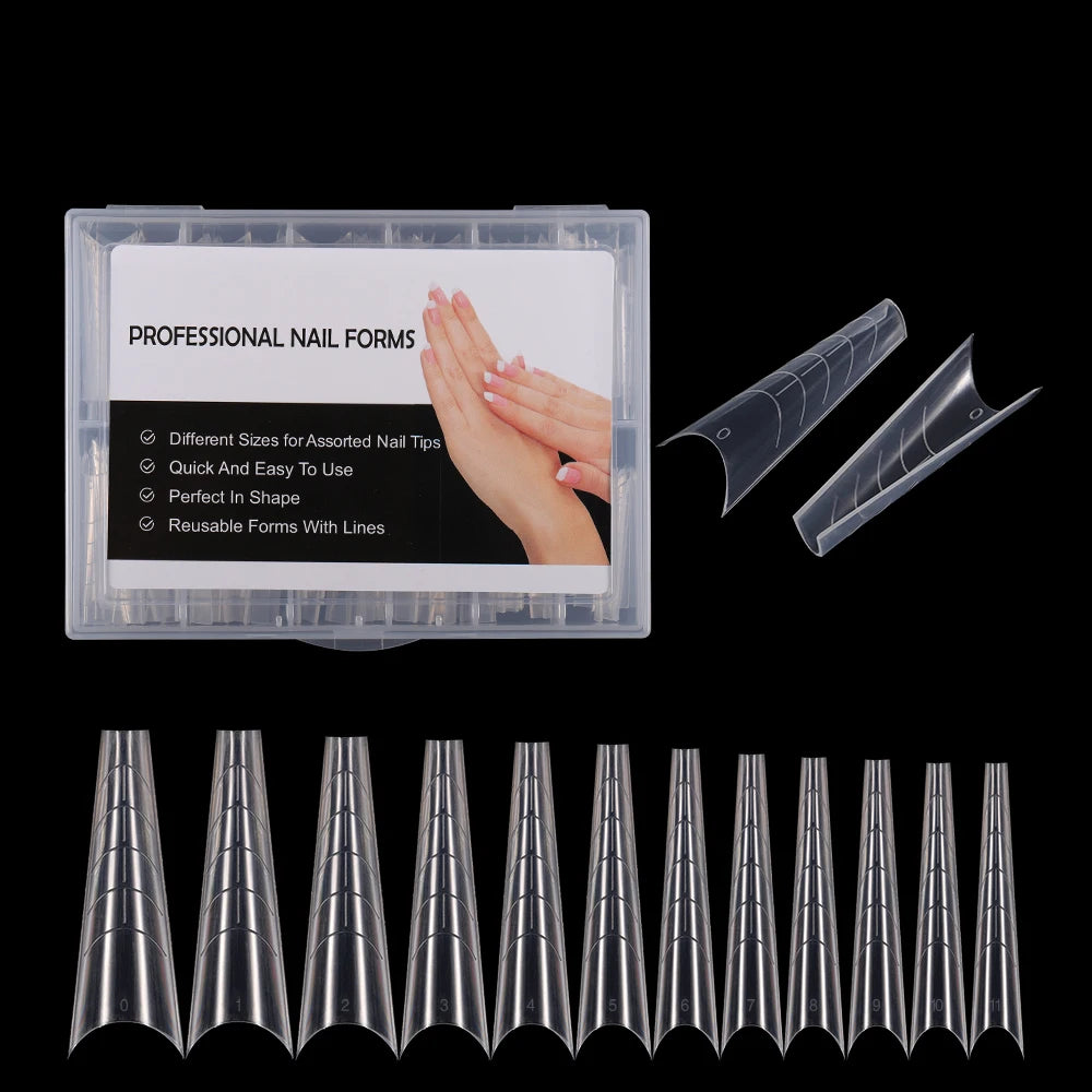 BNG Top Forms for Nails Dual Forms Nails Forms for Extension Full Cover Quick Building Gel Mold Tips Poly Nail Gel Mold