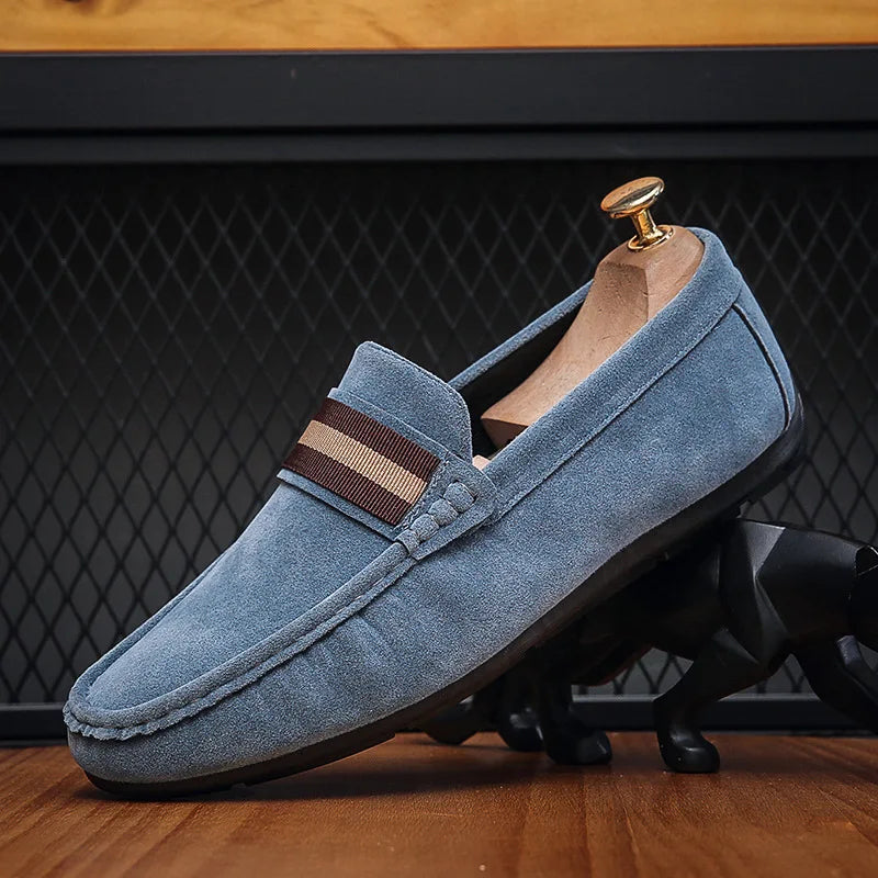 Spring Men's Casual Shoes Suede Loafers For Men Moccasins High Quality Flats Male Walking Shoes comfortable Men's Driving Shoes