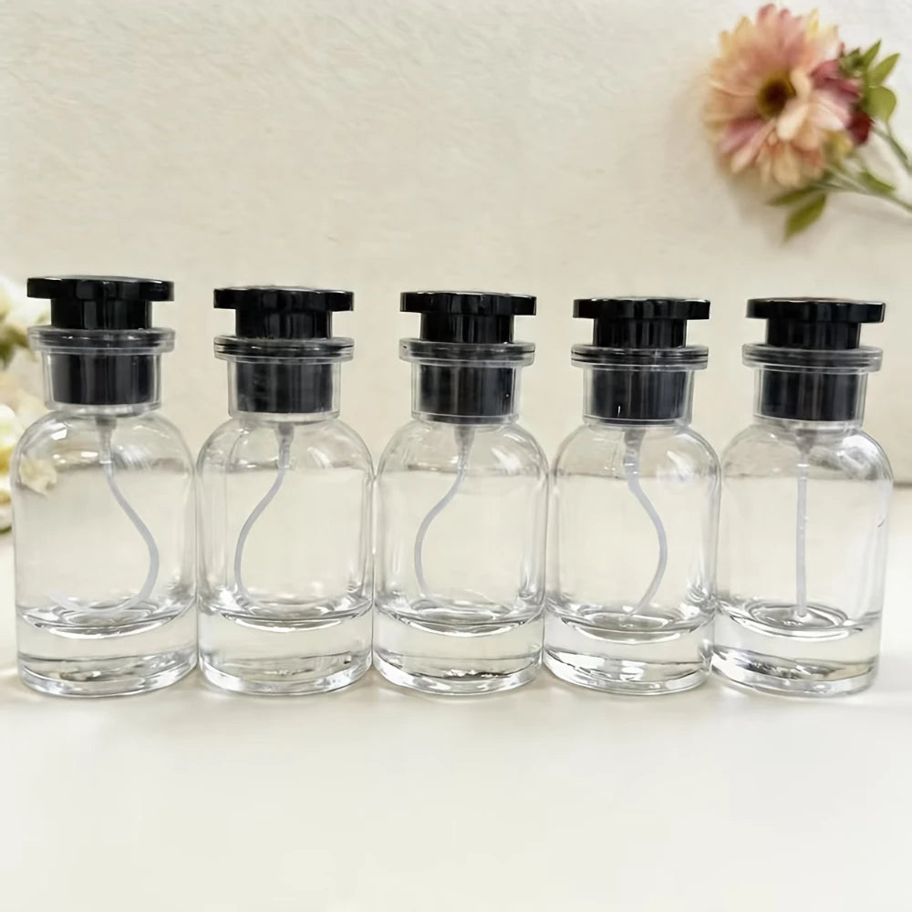 1/5PCS 50ml Perfume Bottle Spray High-end Glass Portable Travel High-end Perfume Bottle Empty Containers