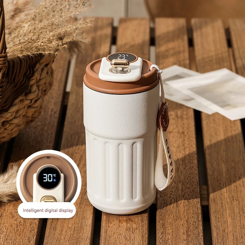 450ML LED Temperature Display Coffee Cup Keep Cold and Heat Thermal Mug Travel Vacuum Flask Stainless Steel Thermo Water Bottle