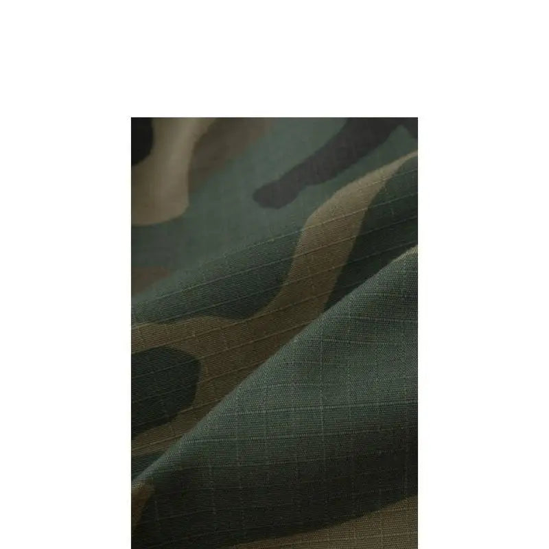 Mr. WH Camouflage Workwear Shorts Men's American Trendy Brand Casual Drawstring Sports High Street Straight Five-Quarter Pants