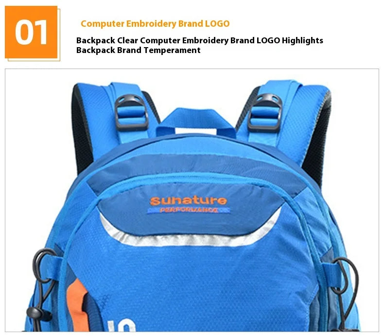 Travel Hiking Backpack 40L Trekking Bag Men Women Durable Outdoor Sports Daypack for Climbing Mountaineering Fishing Bicycle