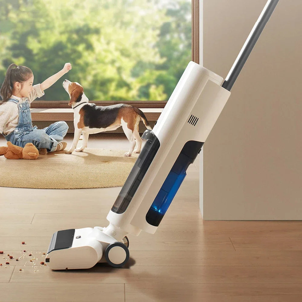 Xiaomi mijia wireless anti-tangle floor washer 4c wet and dry vacuum cleaner for home auto cleaning crawler roller brush scrub