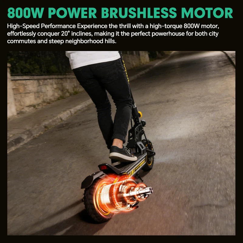Mankeel MX16 Electric Scooter 48V 20.8Ah 45km/h Max Speed Foldable Escooter 10 Inch Tubeless Tire 800W Kick Scooter