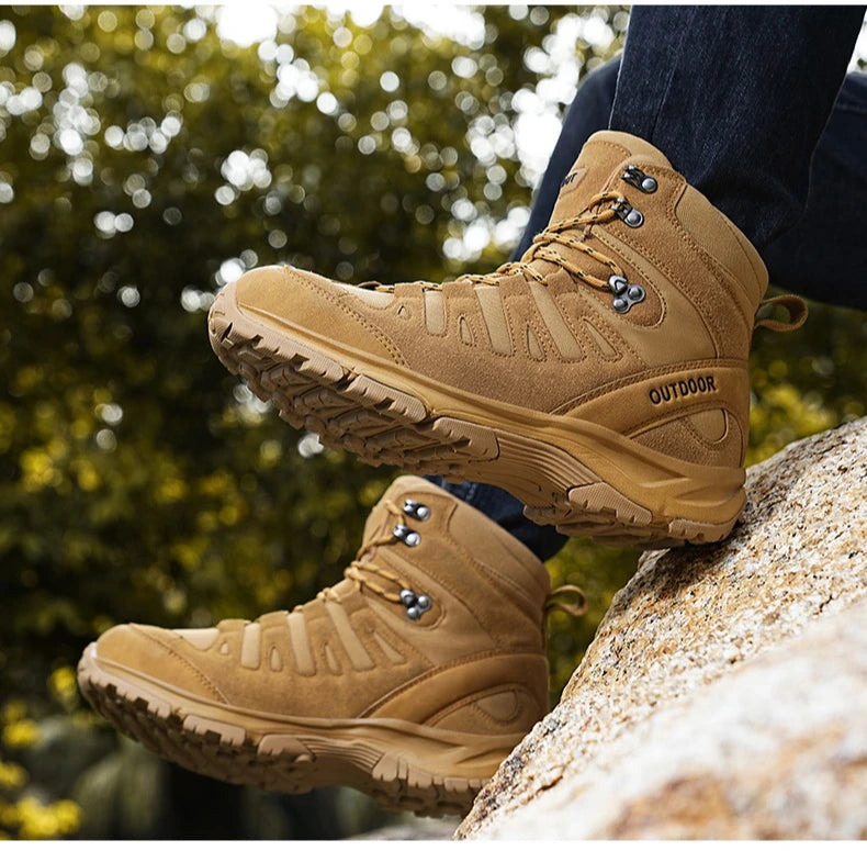 Outdoor Hiking Boots Men Shoes Anti-slip Wear-resistant Thick-soled Sports Shoes Men Breathable Comfortable Casual Shoes Men