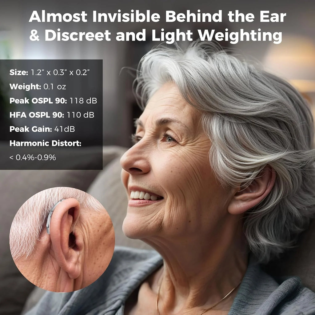 Hearing Aid with Bluetooth 16 CHANNEL Hearing Aids Rechargeable for Deafness High Quality with Noise Cancelling Audifonos