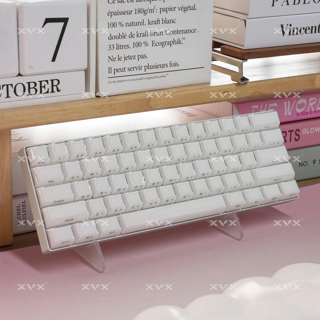 XVX Jelly Crystal Keycaps Side Print Pink/Blue 113keys Double Shote DIY Mechanical Keyboard OEM Profile Translucent Keycaps