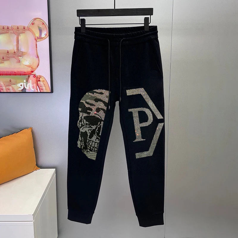 Winter Men's Pure Cotton Leisure Sports Jogging 2-Piece Oversize S Sportswear Set